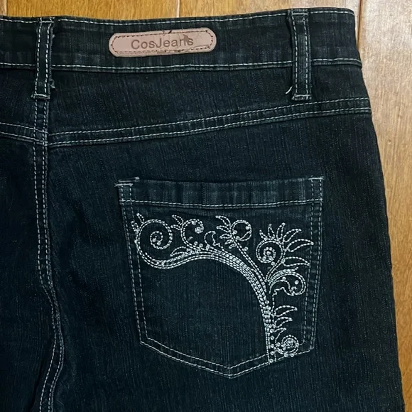 COS Black High Waisted Straight Ankle Length Jeans Size 8P 90’s Wide Leg - Picture 11 of 13